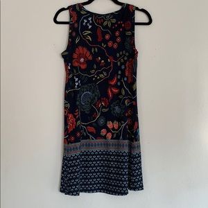 Loft floral boho navy dress